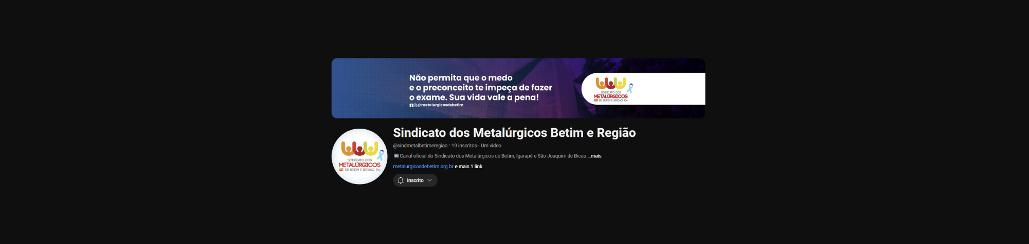 NOVIDADE: o Sindicato chega ao YouTube com um novo canal